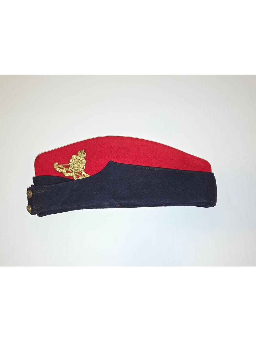 WW2 Canadian RCA Artillery Officers Coloured Field Service Cap Hat Red Blue